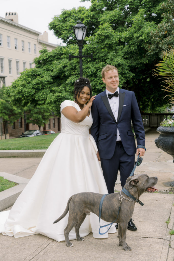 baltimore maryland wedding couples with dog